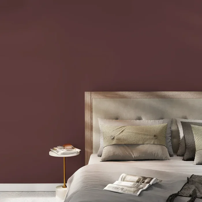 Solid Color Wallpaper In A Rich Liver Chestnut Brown – D465