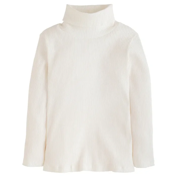 Solid Ribbed Turtleneck – Ivory
