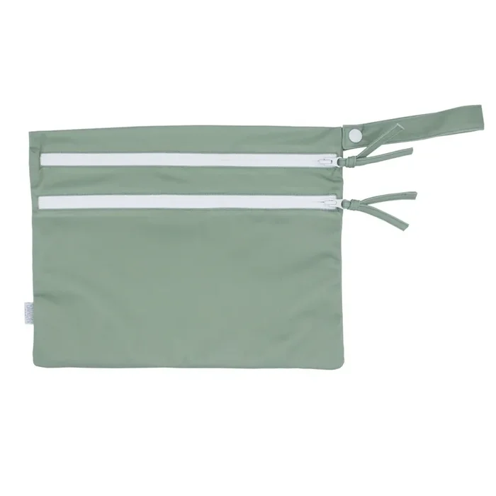 Solid Sage Minimalist – Waterproof Wet Bag (for Mealtime, On-the-go, And More!)