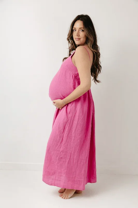 Square Neck Dress – Cerise