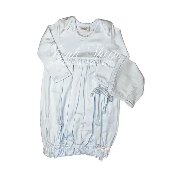 Squiggles by Charlie Pale Blue Lap Shoulder Gown