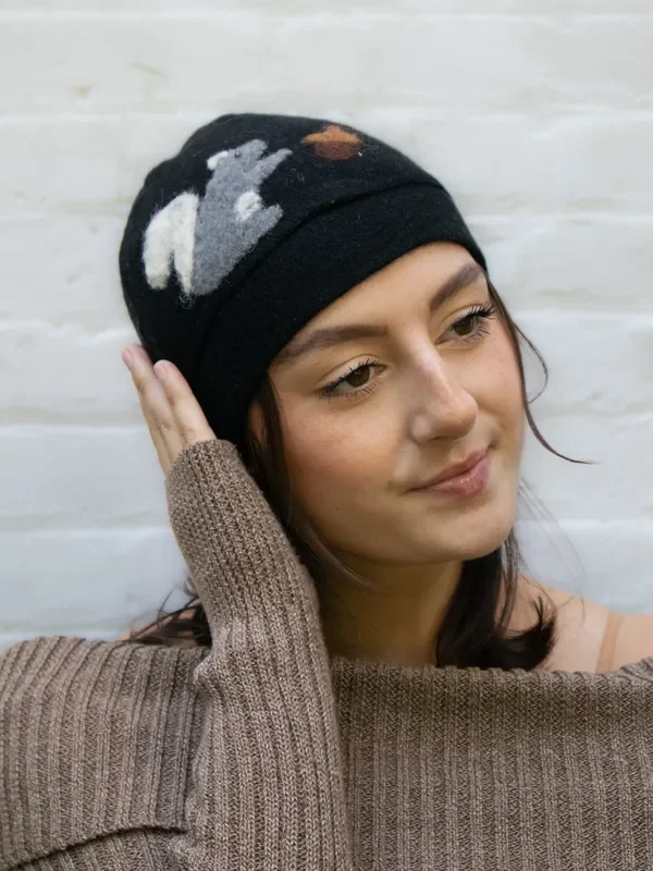 Squirrel Cashmere Hat – Adult