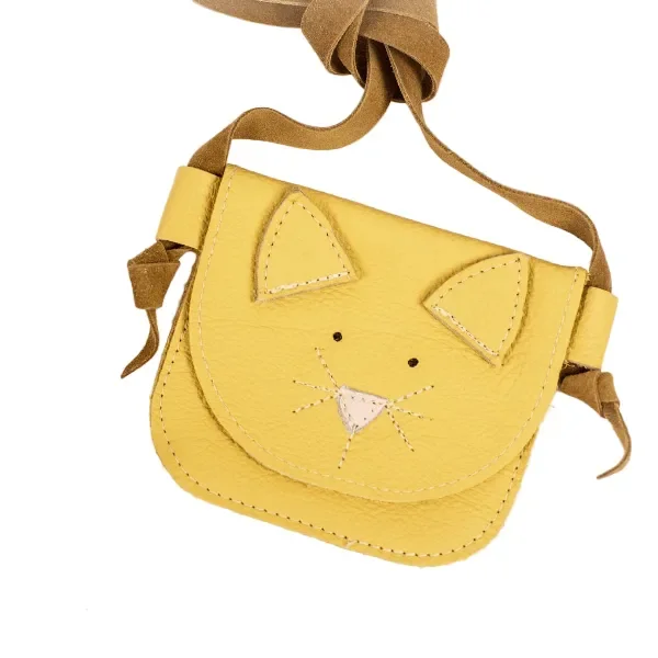 Starry Knight Leather Purse- Daffodil Kitty