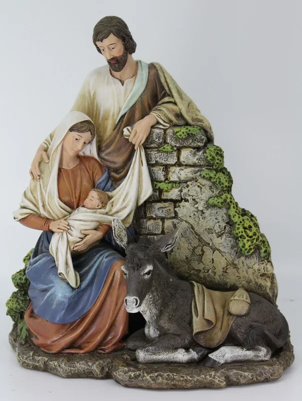 Statue – Holy Family with Donkey 230mm