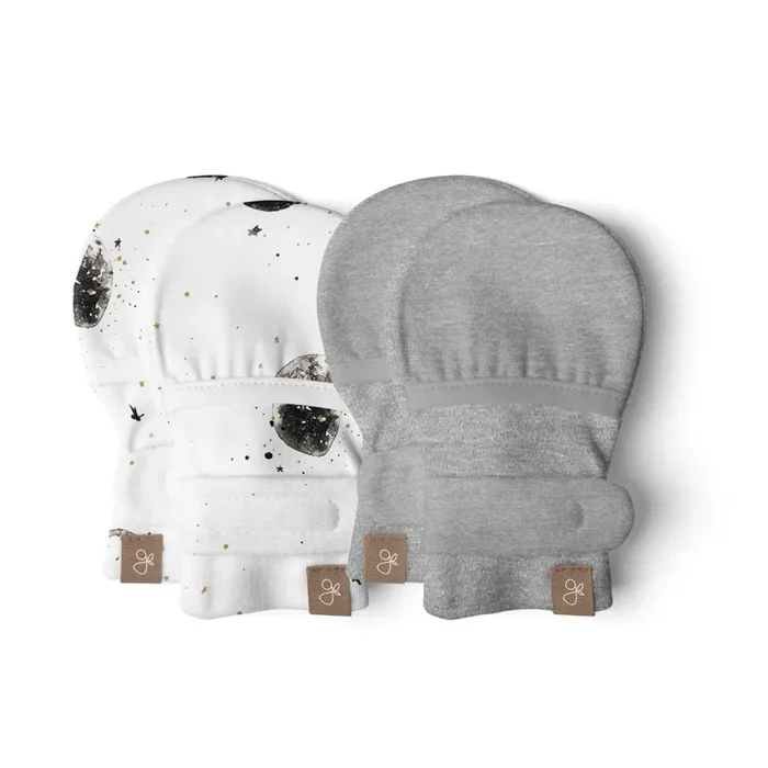 Stay On 2-pack Mitts | Many Moons + Pebble