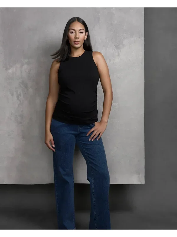 Straight Leg Overbelly Maternity Jeans