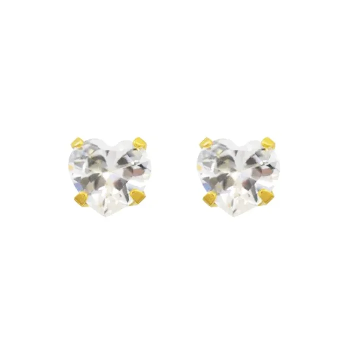 Studex S885Stx Cz Gp 5mm Heart Shaped
