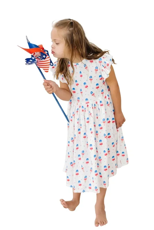 Summer Sweets Flutter Sleeve Twirl Dress