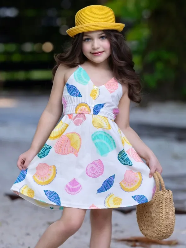 Sunshine Shells Colorful Cotton Sundress