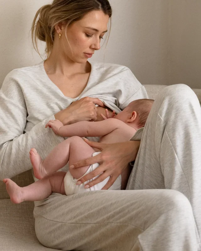 Super Soft Nursing Top Silver Marle