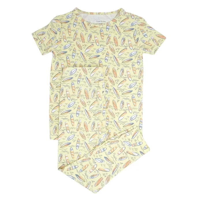 Surfboard Waves Big Kid Pajama S/s