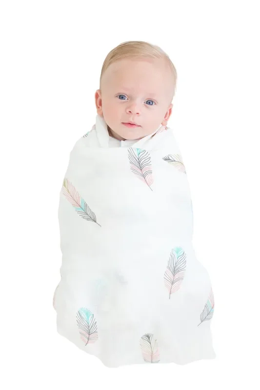 Swaddle Blanket – Bamboo And Cotton – Feather