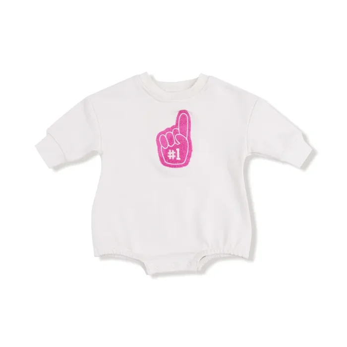 Sweatshirt Bubble With # 1 Patch