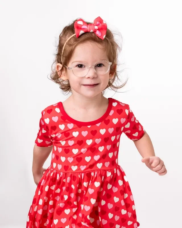 Sweet Little Hearts | Baby Girl Nylon Bow