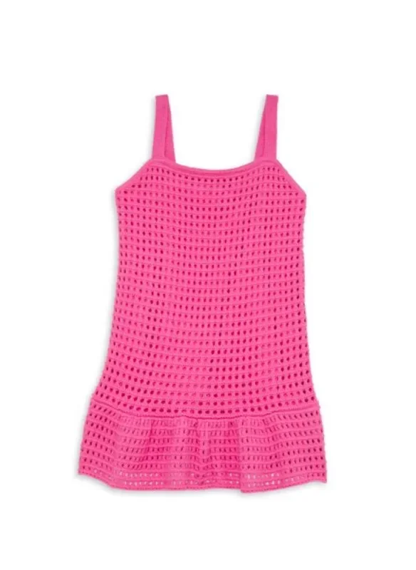 Tank Crochet Dress | Cherry Pink