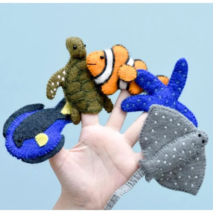 Tara Treasures Australian Coral Reef Under the Sea – Finger Puppet Set