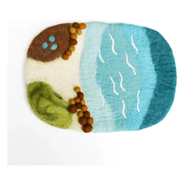 Tara Treasures Felt Sea, Beach, & Rockpool Play Mat Playscape