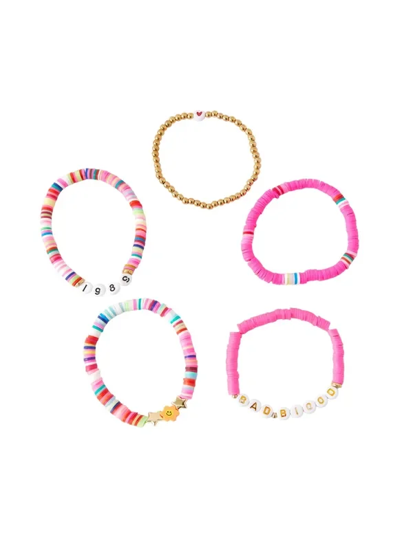 Taylor 1989 Bracelet Elastic Beaded Letter Bracelet