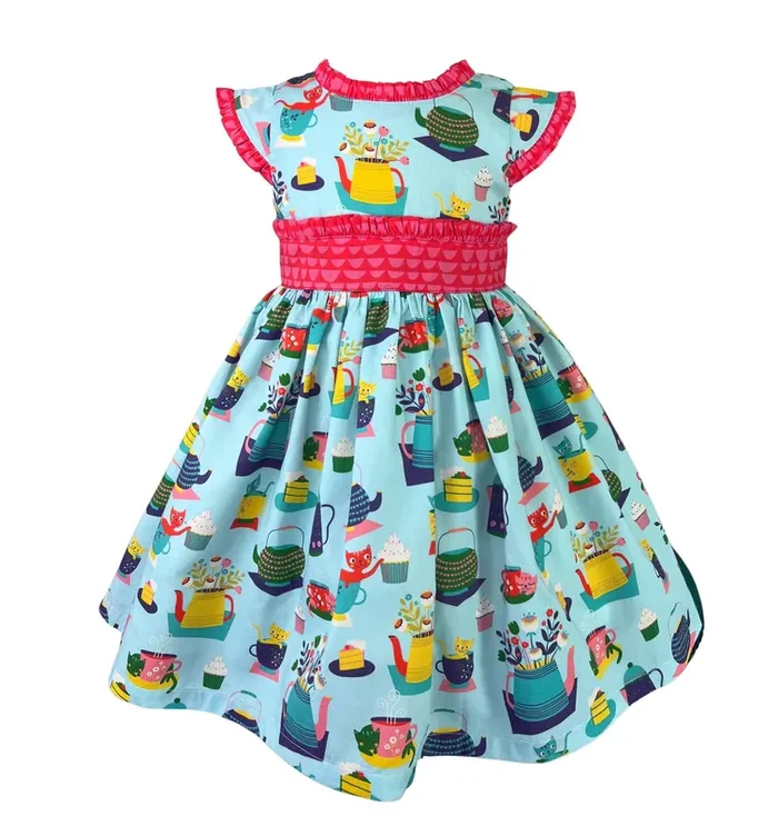 Tea & Kitties Vintage Ethel Dress