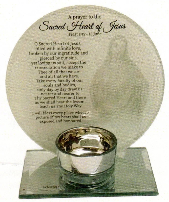 Tealight Candle Holder – Sacred Heart of Jesus