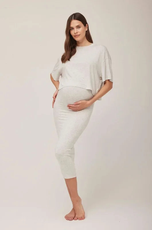 The Cotton Maternity Midi Skirt