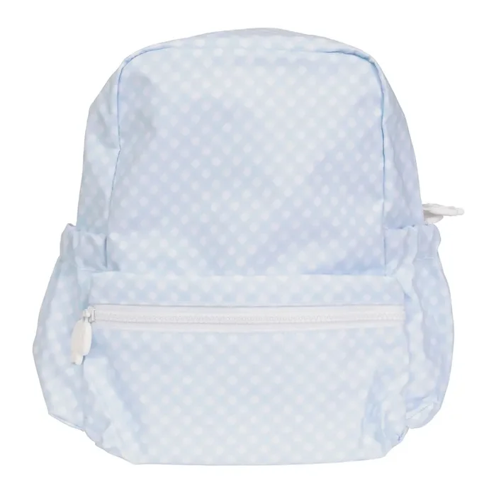 The Large Backpack | Blue Gingham