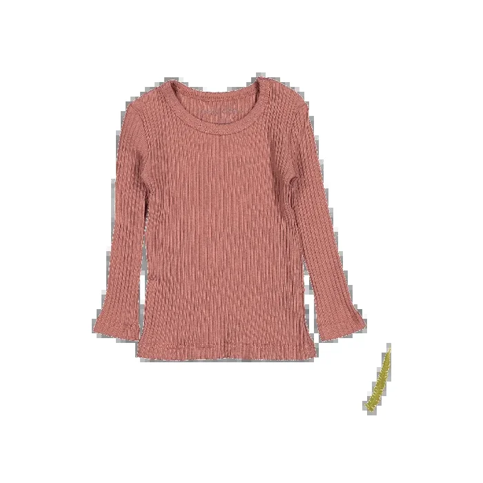 The Long Sleeve Tee – Rosewood Ribbed