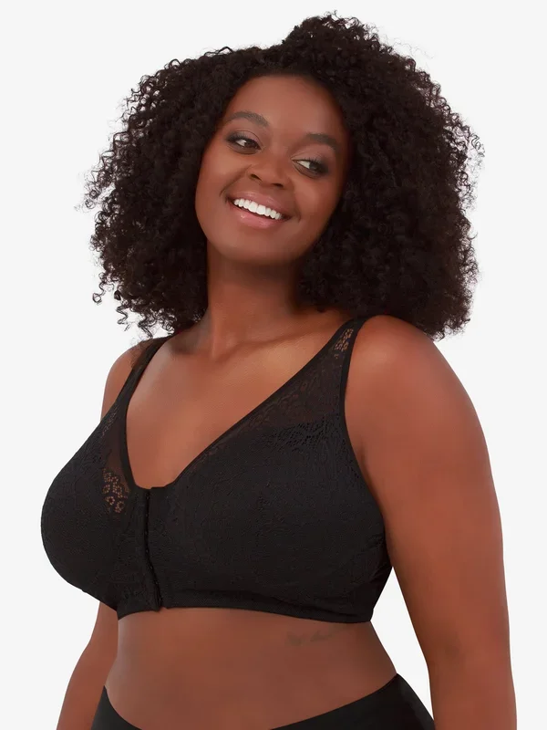 The Nora – Shimmer Support Back Lace Front-Closure Bra