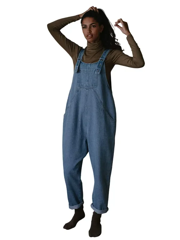The Oversized Denim Dungaree – Women’s