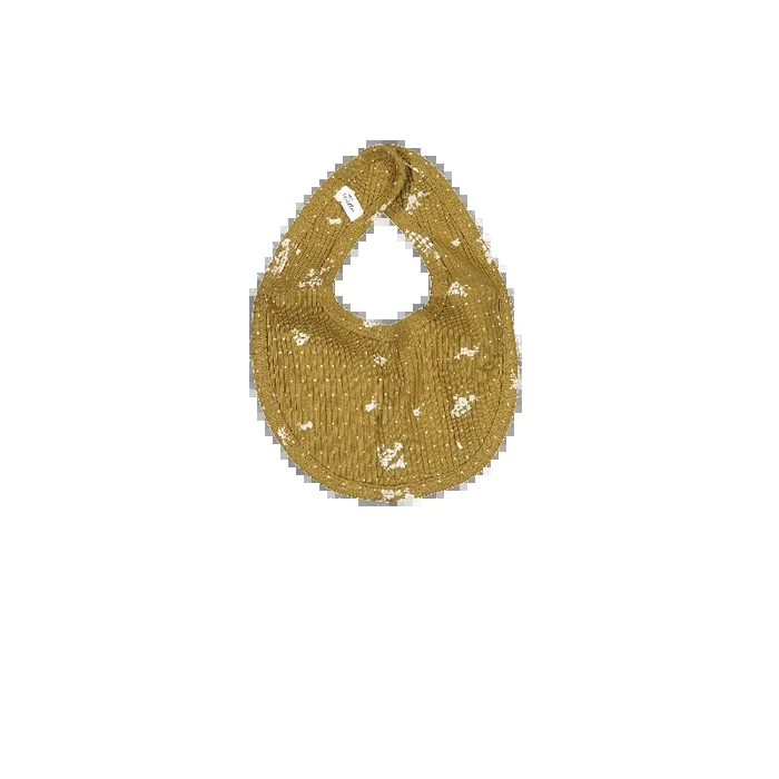 The Printed Bib – Golden Floral