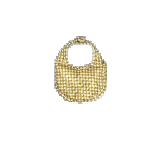 The Printed Bib – Golden Gingham