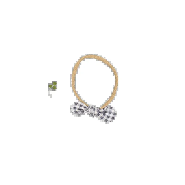 The Printed Bow – Steel Gingham