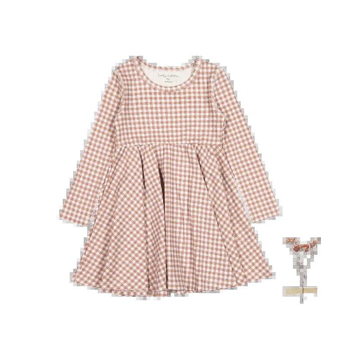 The Printed Long Sleeve Dress – Rosewood Gingham