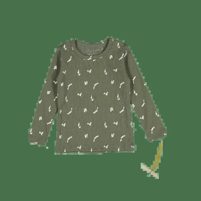 The Printed Long Sleeve Tee – Squirrel