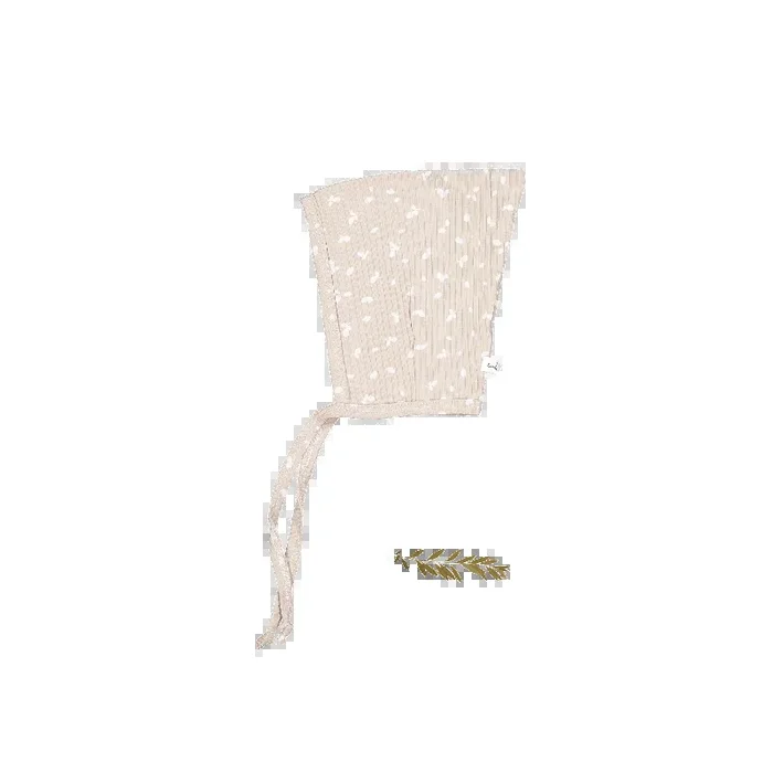The Printed Pixie Bonnet – Sand Petal