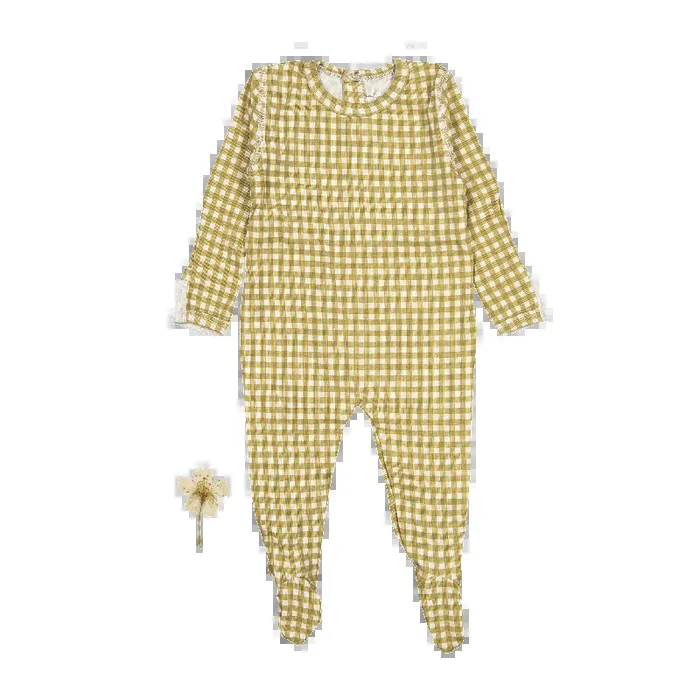 The Printed Romper – Golden Gingham