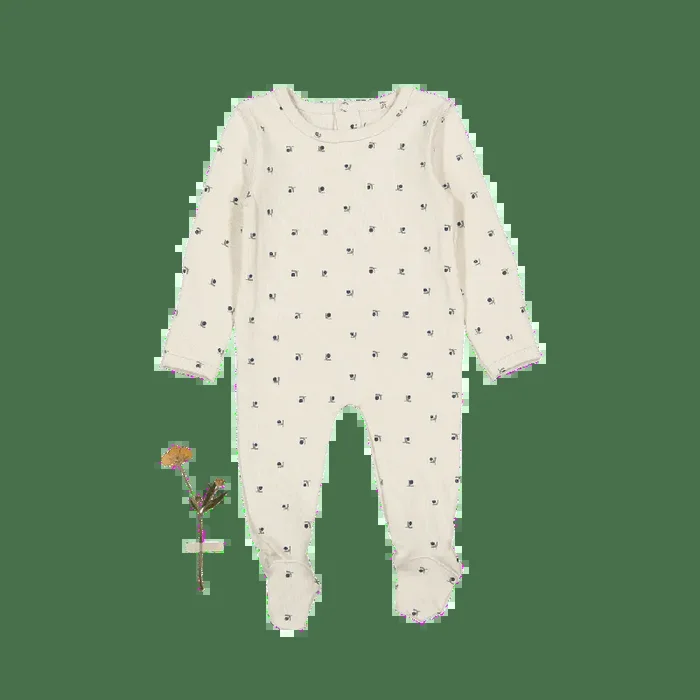 The Printed Romper – Mini Stitch Blue