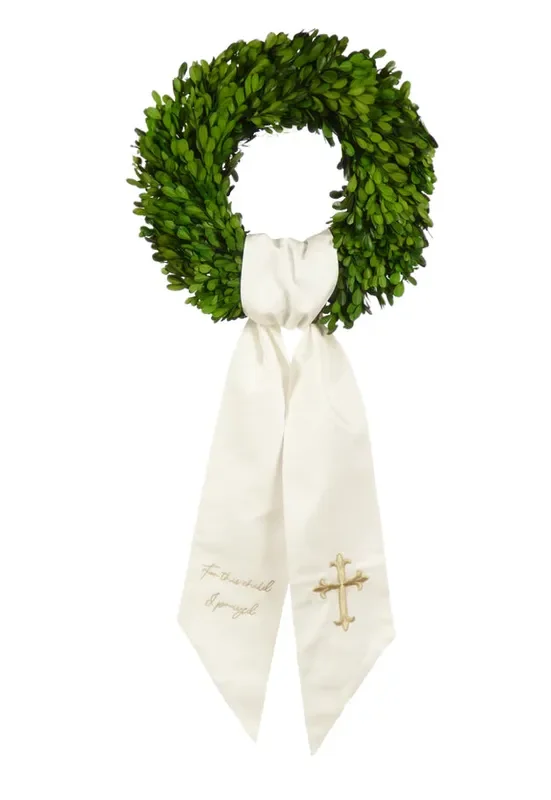 The Yellow Lamb- Wreath Sash: For This Child I Have Prayed