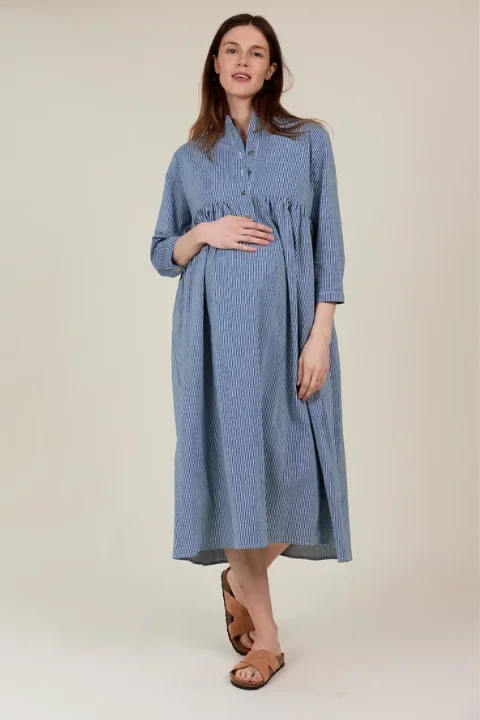 Thea Dress – Denim Stripe