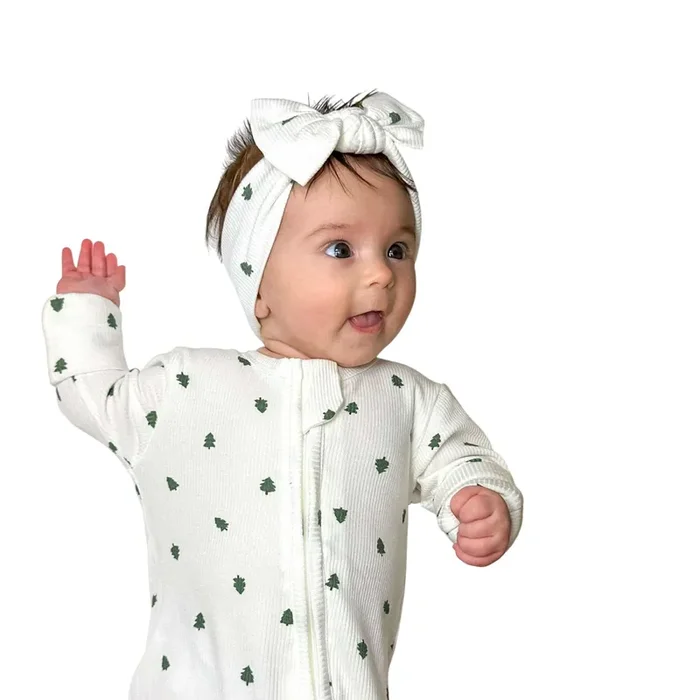 Tiny Trees Ribbed Bamboo Headband