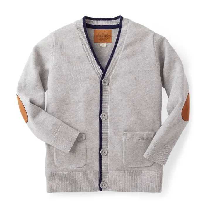 Tipped Cardigan With Elbow Patches – Baby