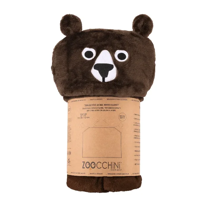 Toddler/kids Animal Hooded Blanket – Bosley The Bear