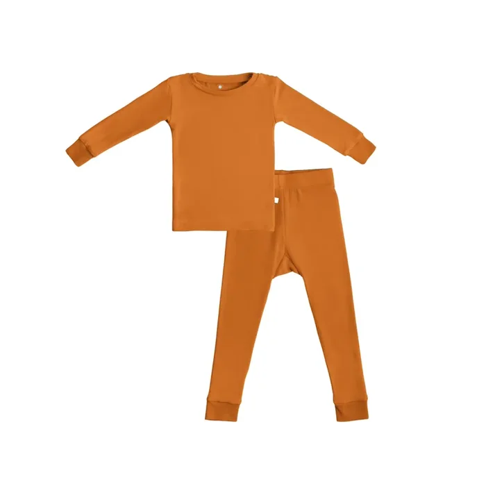 Toddler/kids Bamboo Pajamas – Rust