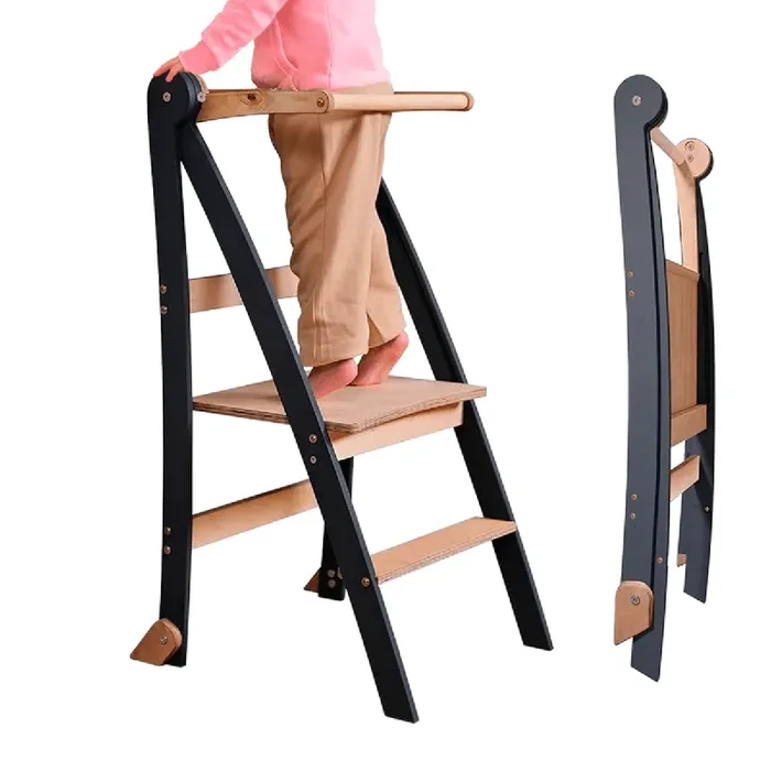 Toddler Learning Tower: Step Stool For Kids – Graphite
