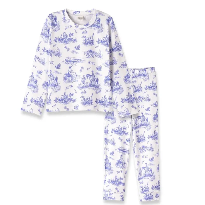Toile De Jouy Girl’s Bamboo Pajama Set
