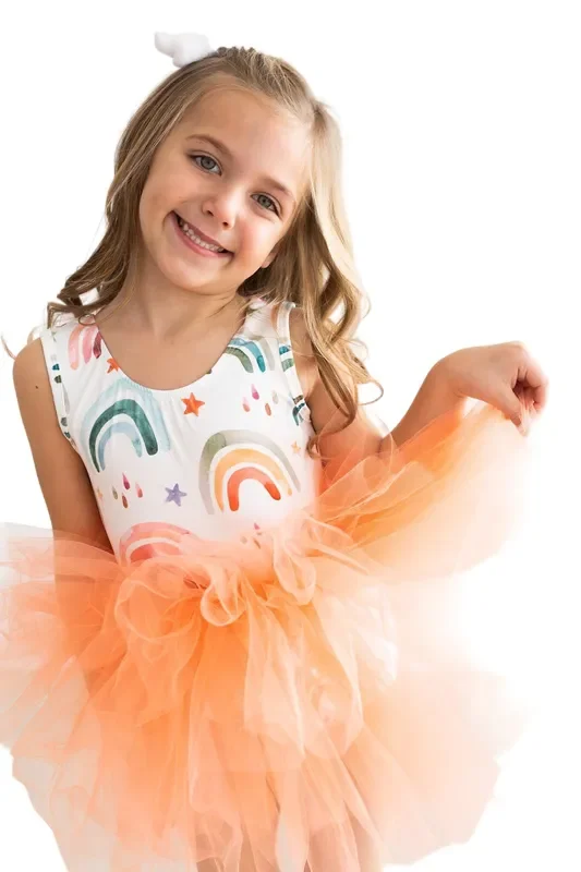 Tonal Rainbow Tank Tutu Leotard