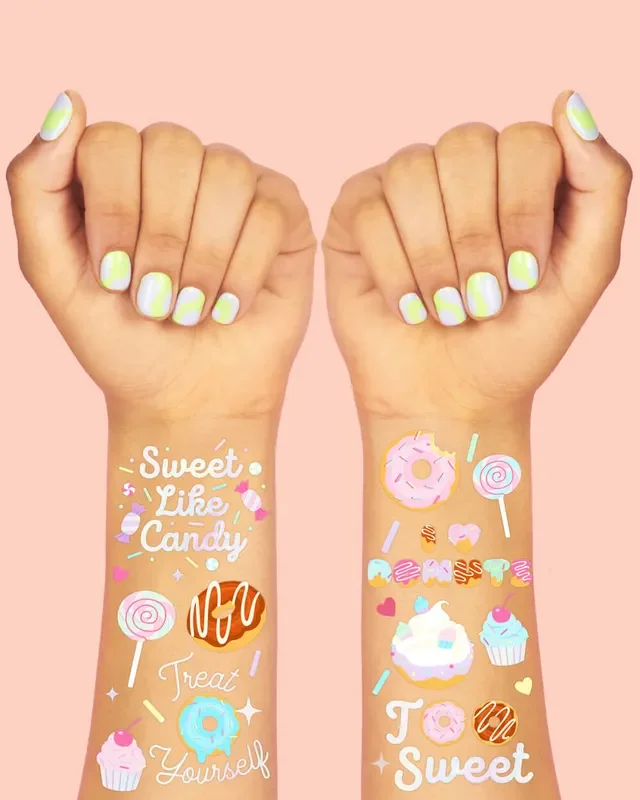 Too Sweet Tats – 48 Foil Temporary Tattoos