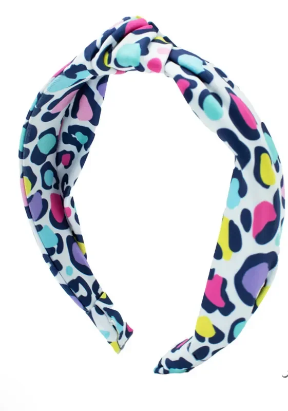 Top Knot Headband | Bright Leopard