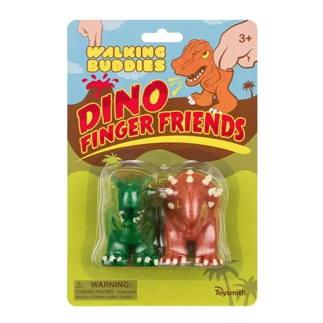 Toysmith Walking Buddies – Dino Finger Puppets
