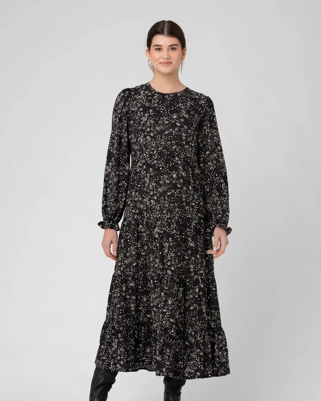 Trixie Tiered Dress Black / Natural